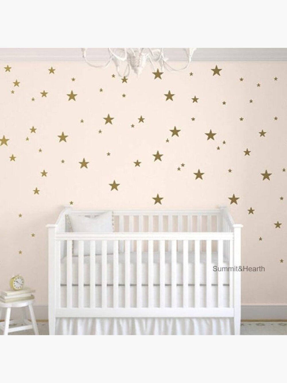 124 Removable Wall Decals Metallic Vinyl Stars Nursery Bedroom Decor
